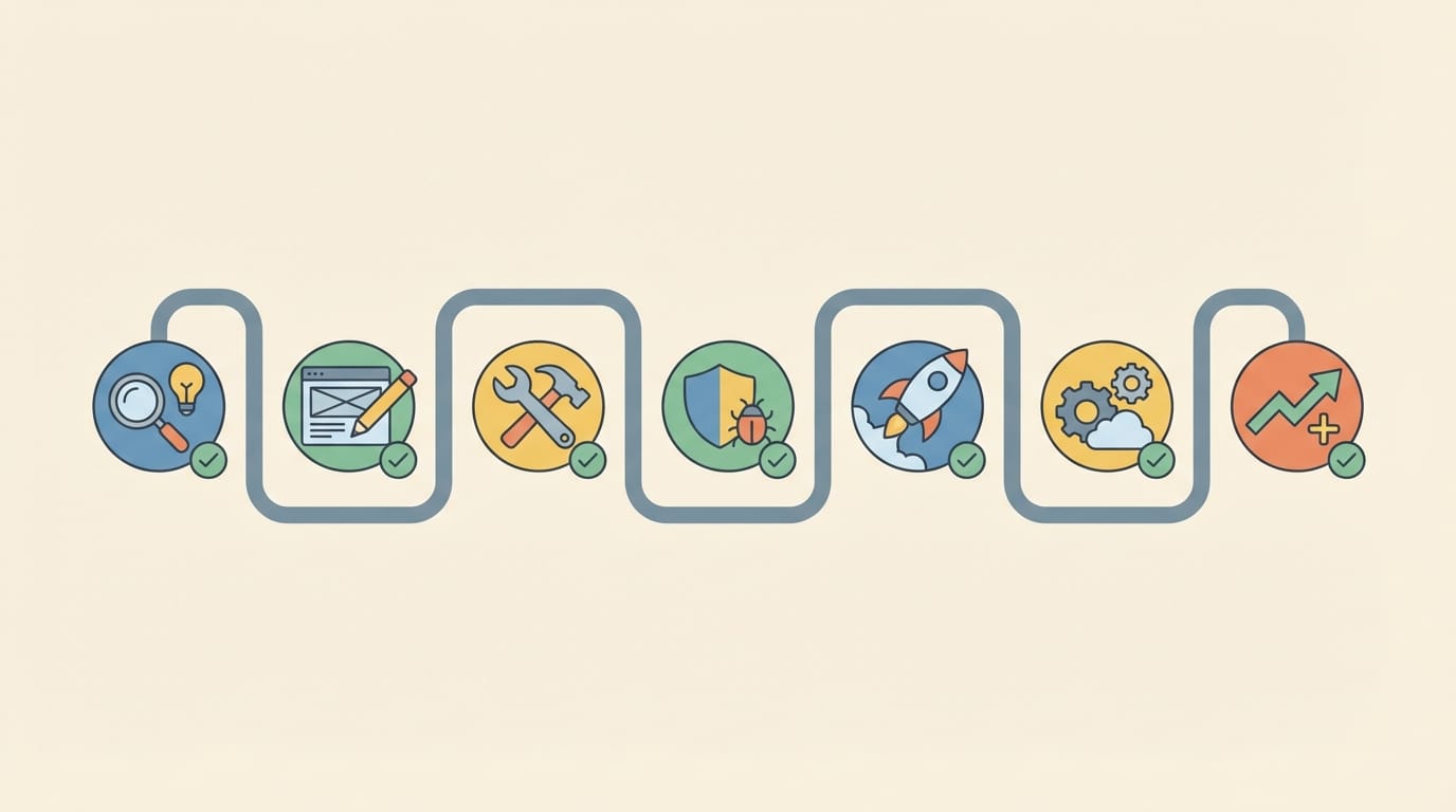 خارطة طريق خطوة بخطوة لتنفيذ مشروع تطبيق جوال من الاكتشاف حتى التحسين