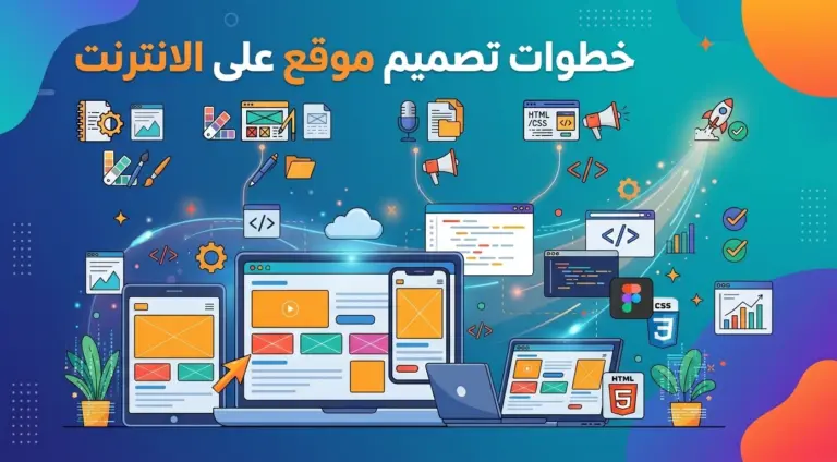 خطوات تصميم موقع على الانترنت