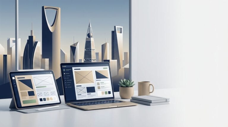 صورة مصغرة احترافية لمشهد أعمال في الرياض تعبر عن اختيار شركة تصميم مواقع للشركات